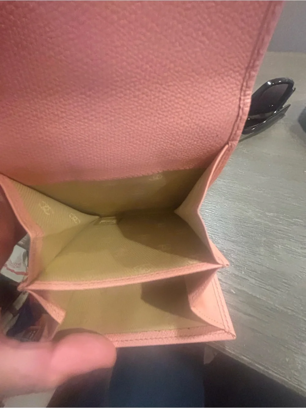 CHANEL Pink Compact Bi-Fold Wallet with CC Button
